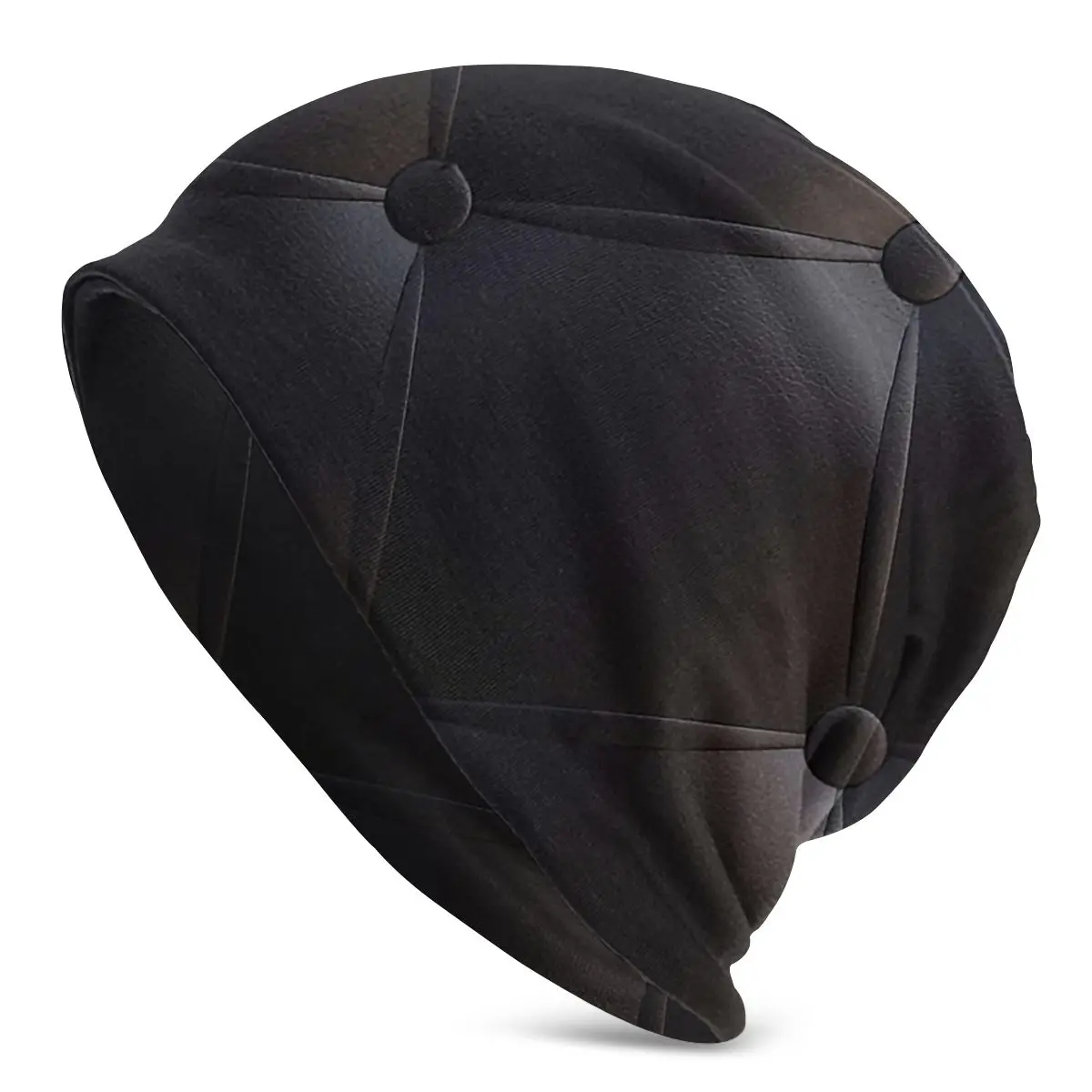 

Leather Pin Chesterfield Style Textured Background Washed Warm Bonnet Outdoor Casual Beanies Protection Men Women Hats