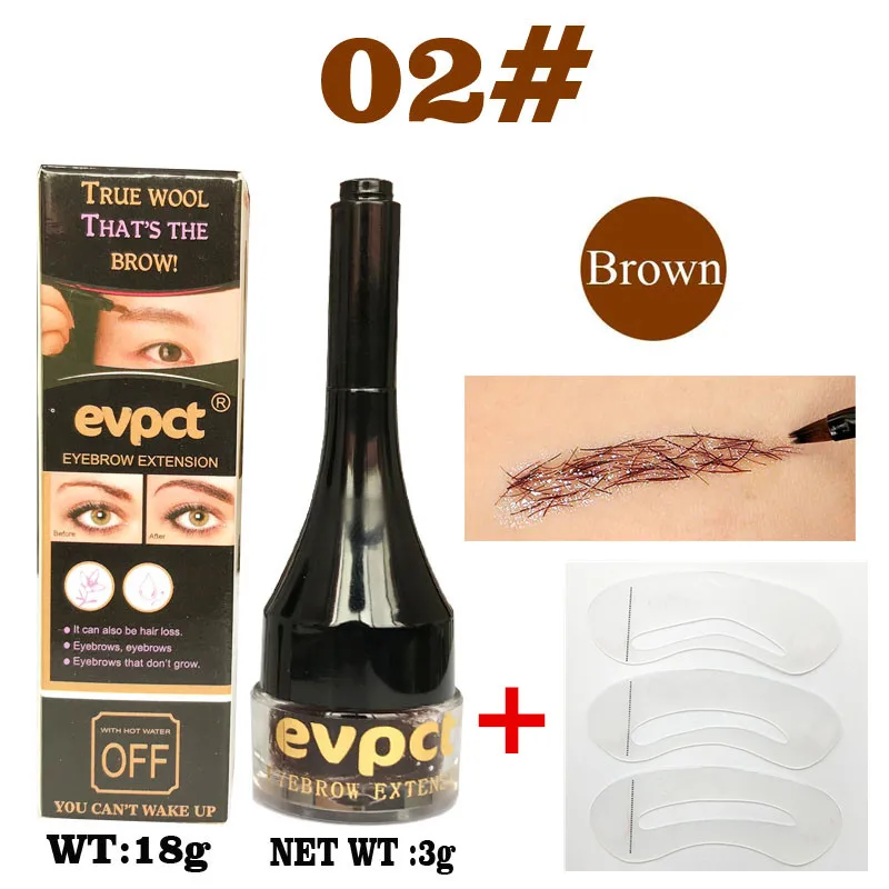 Крем волокно для наращивания бровей 3D гель кисть карта красоты|Средства роста