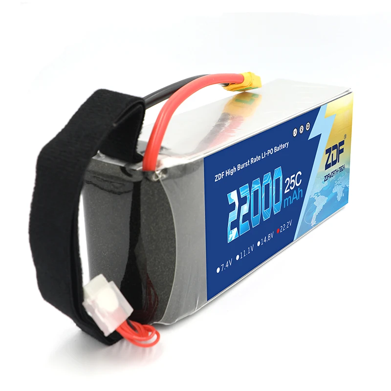 ZDF 22,2 V 22000mah 6S 22ah 25C Литий-полимерный аккумулятор высокой скорости 25C для многоосевой модели транспортного средства самолет защита растений mach
