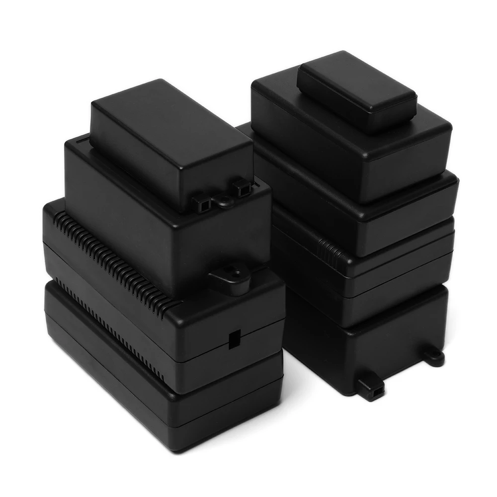 2pcs ABS Plastic Project Box Waterproof Black DIY Housing Instrument Case Storage Enclosure Boxes Electronic Supplies New | Обустройство
