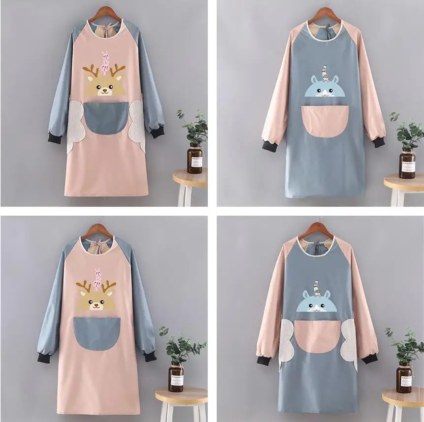 

Чистящие средства для кухни Home Smock мультфильм олень креативная Мода Водонепроницаемый маслостойкий подвесной шейный рукав фартук