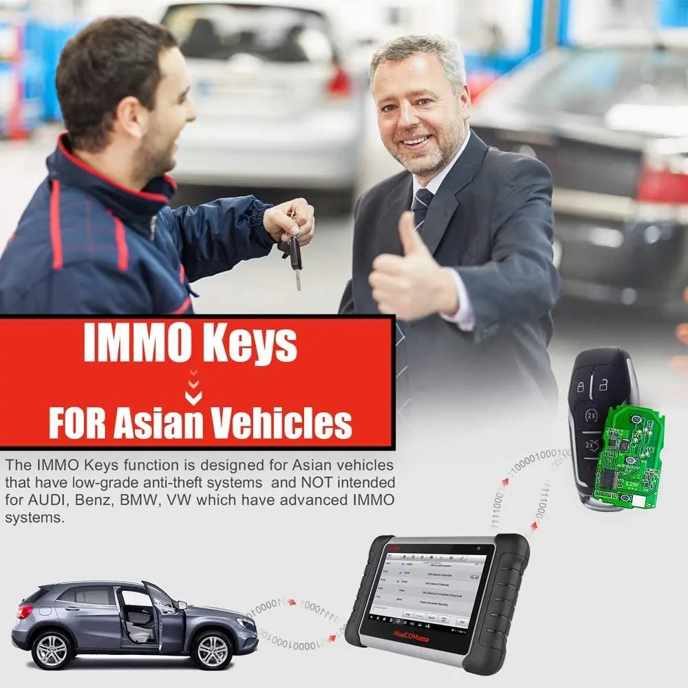 Новейшие инструменты Autel MaxiCOM MK808BT OBD2 для сканирования со всеми диагностическими