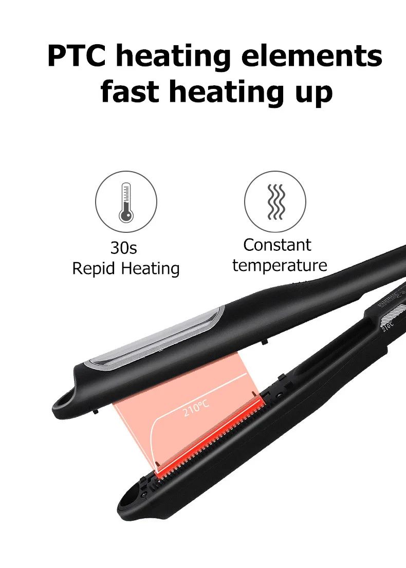 

Professional Automatic Rotating Ceramic Hair Crimper Iron, Corn Splint Crimping Iron Barrel, Hair Waver Curling Wand