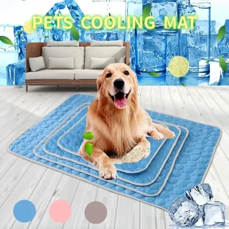 

Pet Dog and Cat Ice Cooling Mat Breathable Dog Bed Washable Puppy Kitten Indoor Sofa Floor Nest Summer Pet Dog Sleeping Cushion