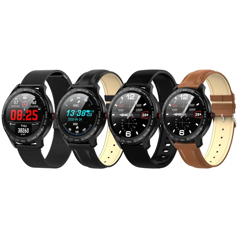 Sports Pedometer L9 Bluetooth Men Fitenss Smart Watch Cardiogram PPG HRV Heart Rate Monitor IP68 Waterproof Walk Health Bracelet