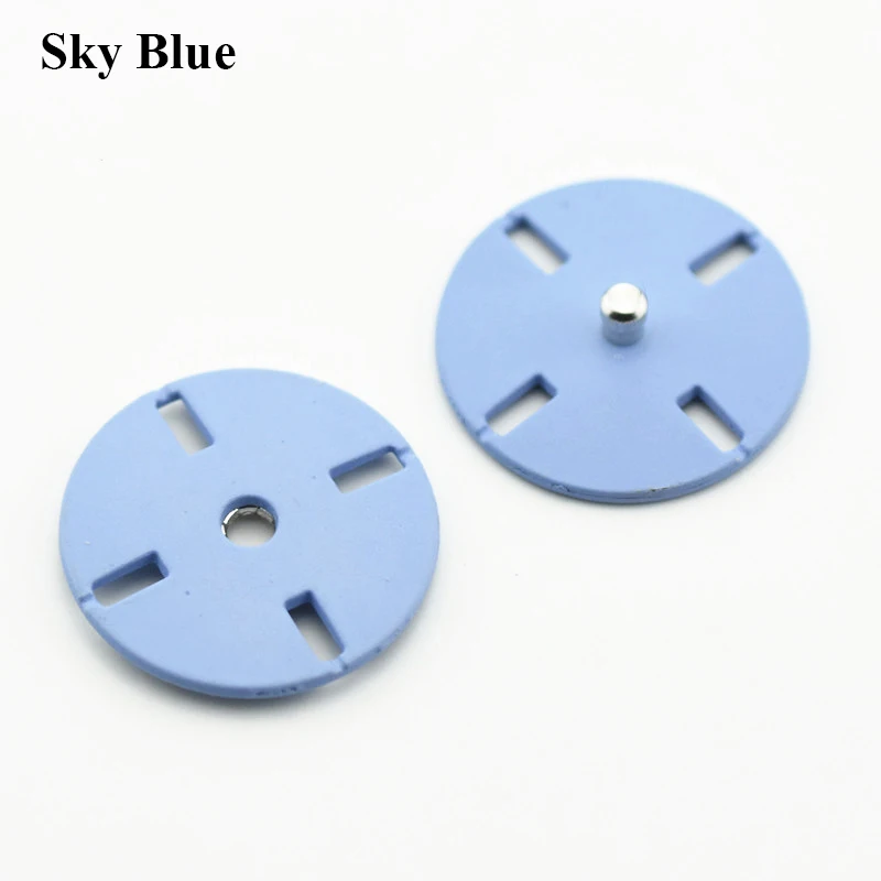 Sky Blue 5 шт. 10-25 мм круглые металлические кнопки золотого цвета для одежды DIY пуговицы для одежды аксессуары для шитья одежды - Цвет: Sky Blue