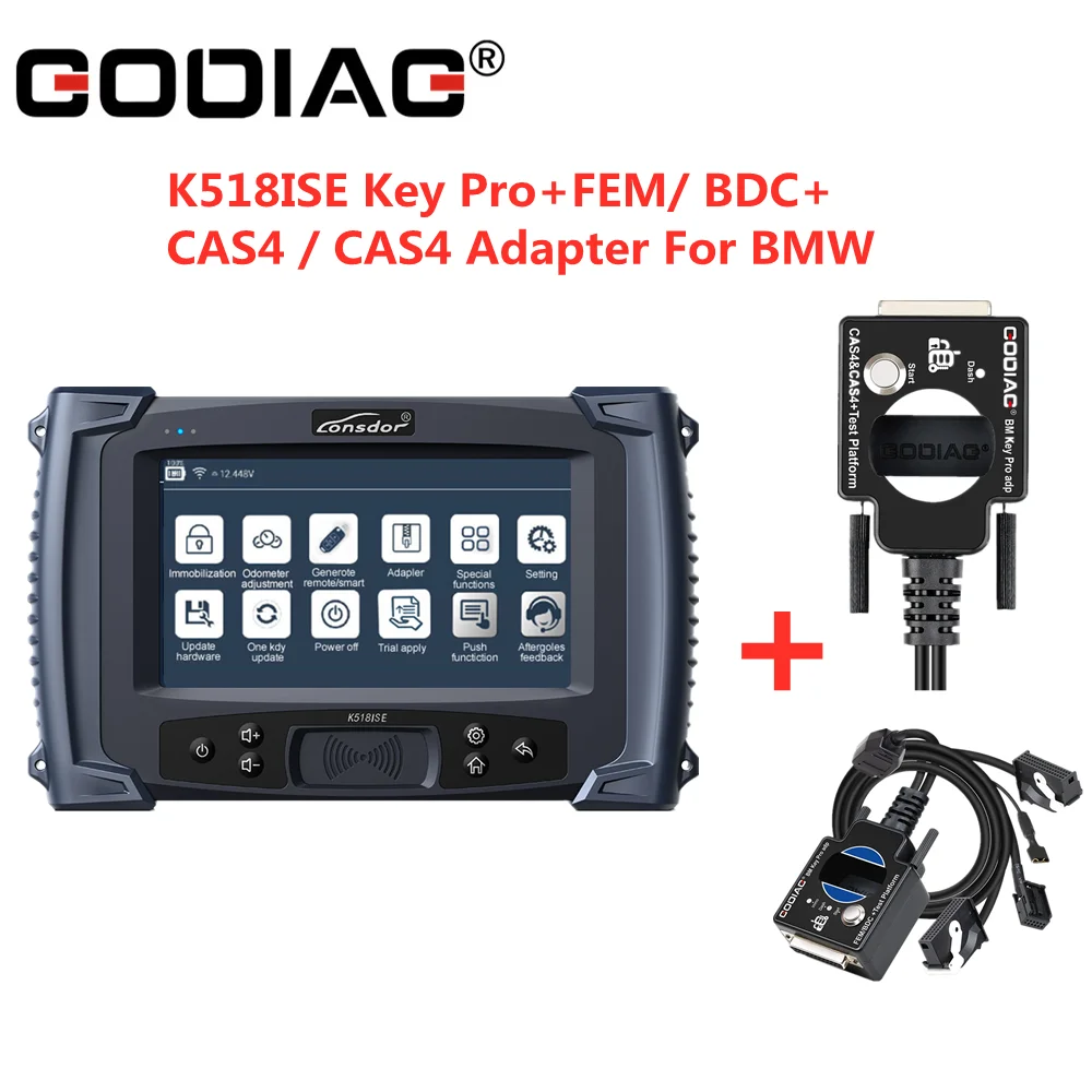Buy Lonsdor K518ISE Auto Key Programmer Tool Get GT100 AUTO TOOLS OBD Test Platform Support CAS4/ CAS4+FEM/ BDC For BMW |