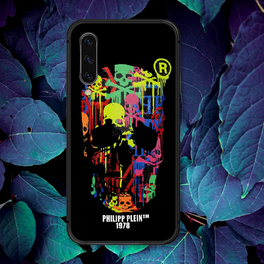 

Qp Philipp Trend Brand Skull Phone Case For Samsung Galaxy A 3 5 7 8 10 20 20E 21S 30 30S 40 50 51 70 71 black Shell Tpu