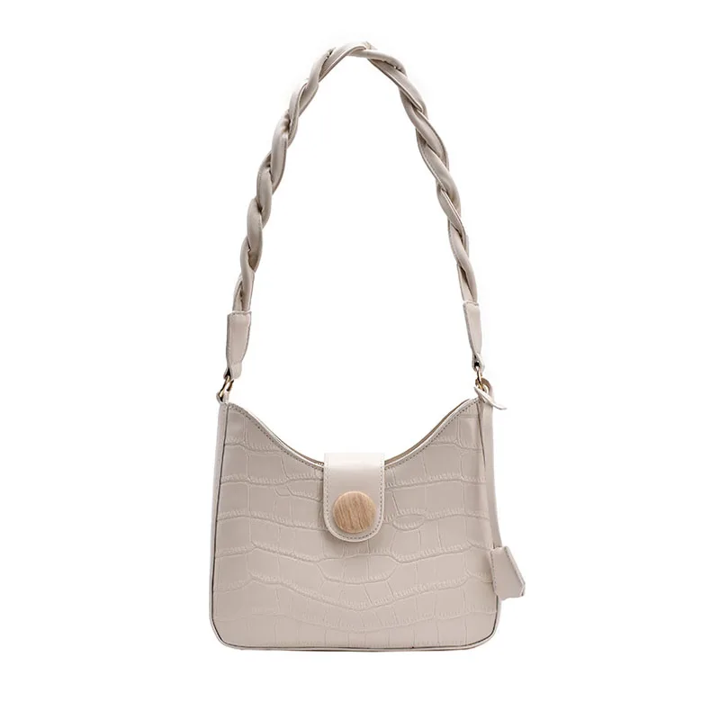 

Pu Stone Pattern Leather Crossbody Bags for Women Fashion Trend Designer Bucket Shoulder Handbags Female Branded Tote