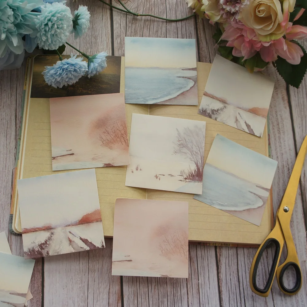 

20 Paper 4 Envelop Seaside Forest In Winter Design Paper Creative Craft Paper Background Scrapbooking Gift Use