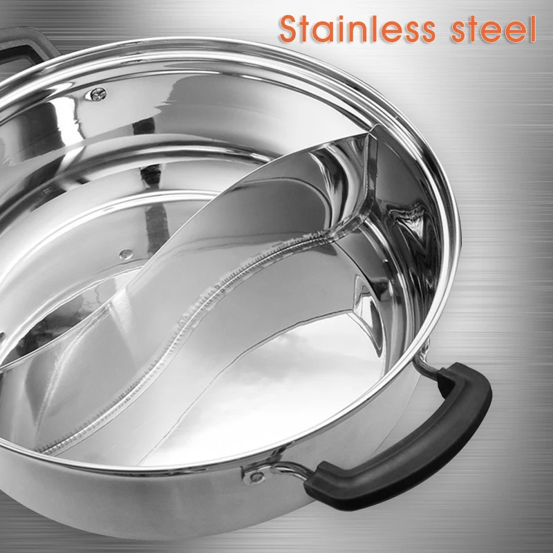 

28cm Stainless Steel Pot hotpot Induction Cooker Gas Stove Compatible Pot Home Kitchen Cookware Soup Cooking Pot