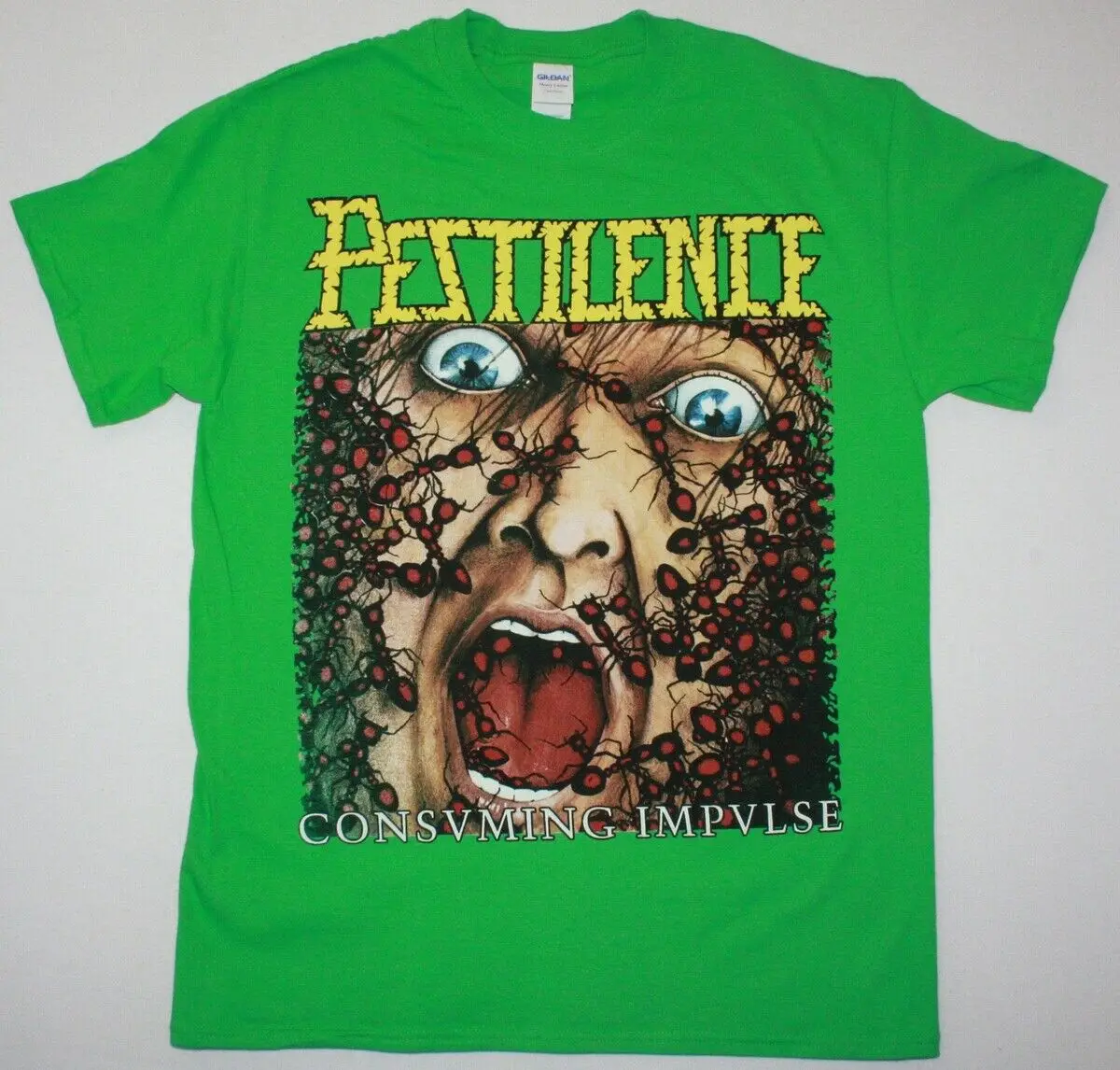 

Pestilence Consuming Impulse Death Metal Thrash New Green T Shirt