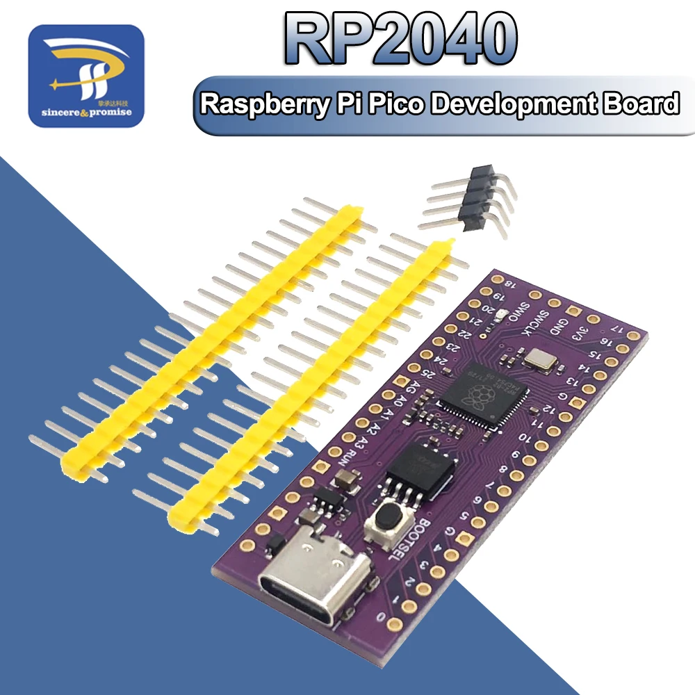 Макетная плата Raspberry Pi Pico высокопроизводительная микроконтроллера RP2040 128 Мбит 16