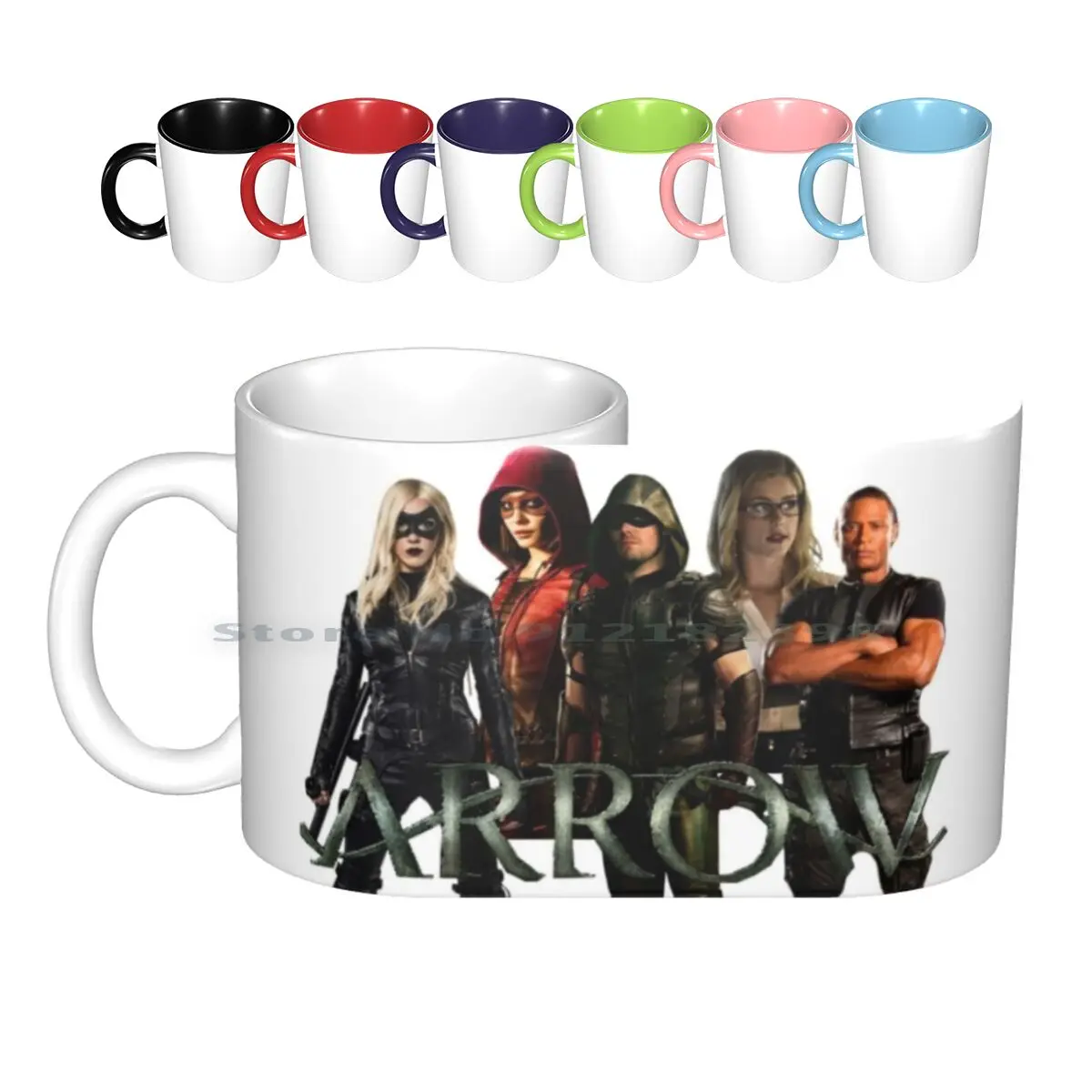 M Arrow Ceramic Mugs Coffee Cups Milk Tea Mug Arrow Cw Green Arrow Green Arrow Black Canary Speedy John Diggle Comics