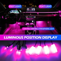 car led atmosphere light interior decor fiber optical strip light 8 in 1 rgb led neon decorative ambient lights app control 12v