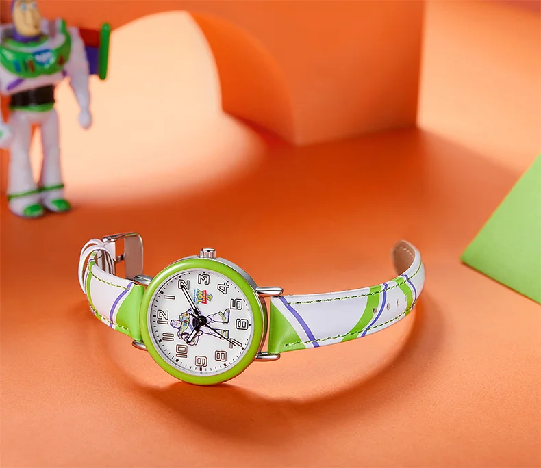 Disney оригинальная игрушка История PIXAR Woody Buzz Lightyear дети детство друг кварцевые часы PU Группа водонепроницаемые часы подарок для детей