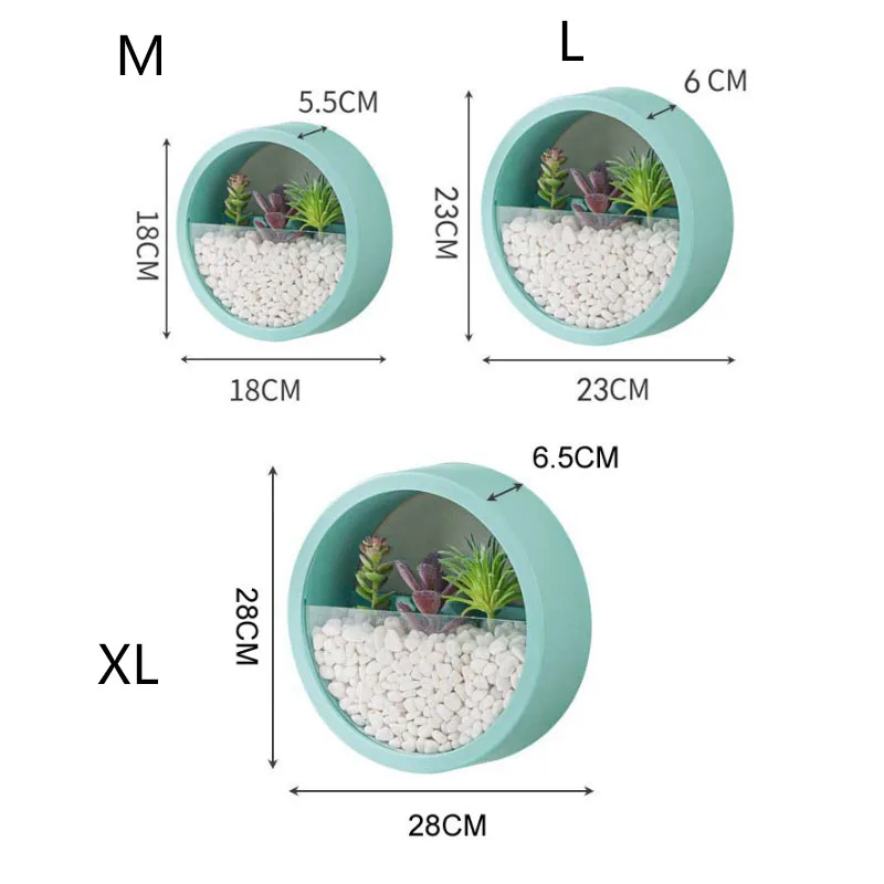 

Wall Hanging Vase Nordic Home Decoration Flower Pot Round Flower Container Multifunctional Hydroponic Fish Tank Wall Decoration