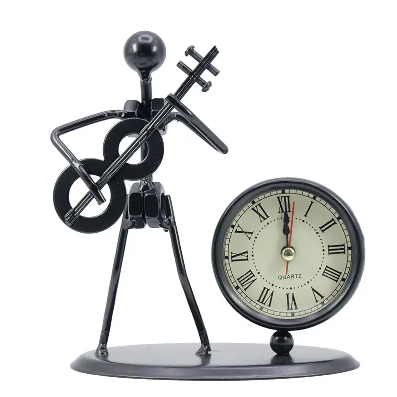 

Desk Clock Creative Retro Durable Practical Home Use Desk Quartz Clock