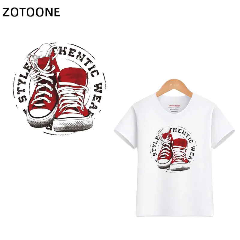 ZOTOONE/Модная красная обувь с аппликацией в виде буквы Железо на переноске и одежде