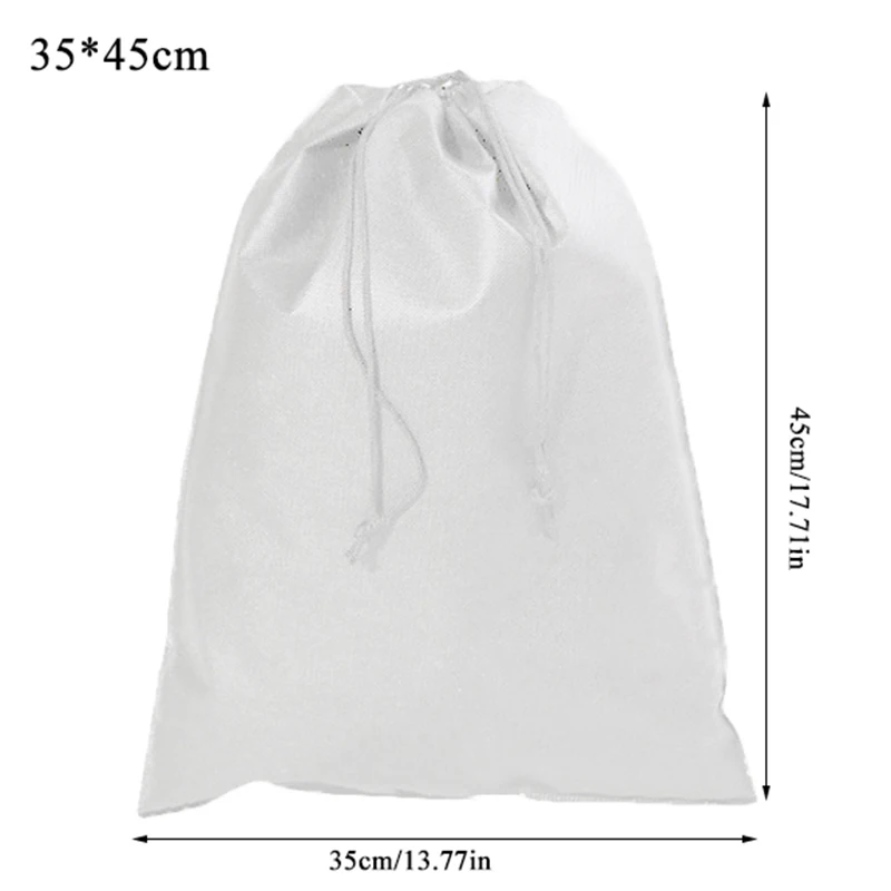 

Lazy Men Storage Bag Solid Color Drawstring Shoes Organizer Portable Travel Cosmetics Women Bag Non-woven Dustproof Cover
