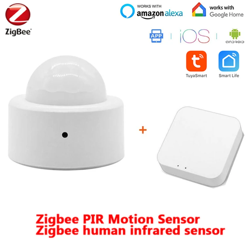 

Tuya ZigBee3.0 Wi-Fi движения PIR Сенсор Беспроводной инфракрасный детектор охранной сигнализации Сенсор приложение Smart Life Управление Совместимость