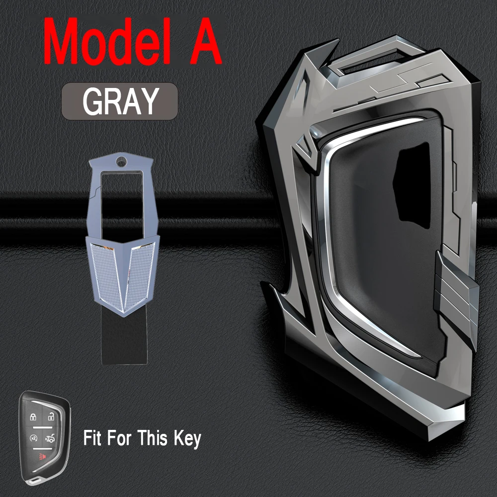 

Zinc Alloy Car Key Cover Case For Cadillac Escalade ESV XTS ATS CTS SRX CT5 6 Buttons Cover Case