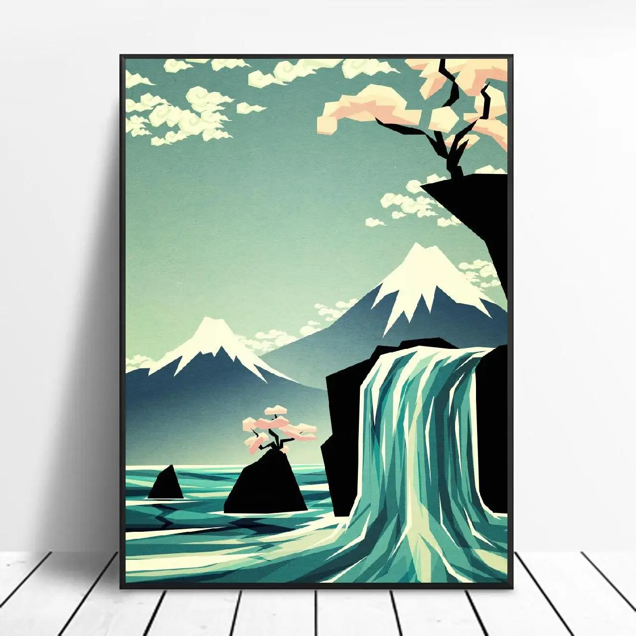 

Картина на холсте с изображением цветения водопада, настенные картины, принты для домашнего декора Настенный Плакат для декора для гостино...