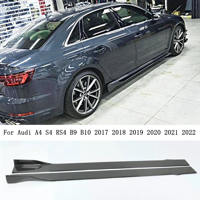 

Комплект из юбки и спойлера ДЛЯ Audi A4 S4 RS4 B9 B10 2017 2018 2019 2020 2021 2022, из натурального углеродного волокна