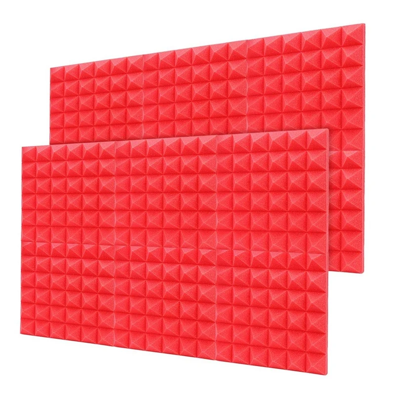 

Hot-12 Pack Acoustic Foam Panels 2 inch x 12 inch x 12 inch Studio Foam Pyramid Tiles Sound Absorbing Dampening Foam