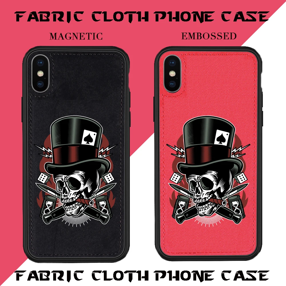 Тканевый чехол для телефона оригинальный дизайн настоящий внешний череп iPhone 11 Pro