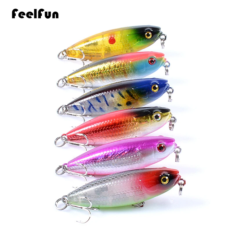 FeelFun Peche 59 мм 6 9 г Singking приманка для рыбалки Карандаш воблер PESCA Crankbait рыболовные