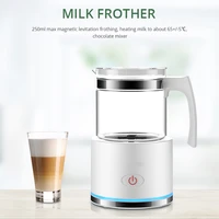 automatic milk frother cold and hot milk foam machine detachable coffee milk warmer tool kitchen gadgets white black 220v