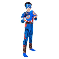 children captain america cosplay muscle costume kids halloween avengers glovesmaskshield superhero party props