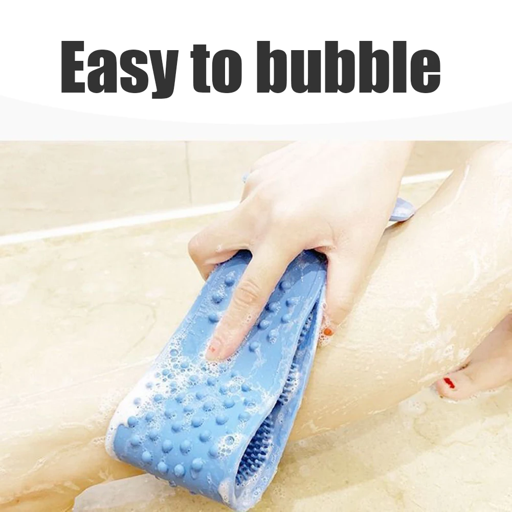 

Silicone Scrub Bath Brush Strip Massage Back Rubs Bathing Tape Towel Bath Brush Strip Shower Massage Dead Skin Remover