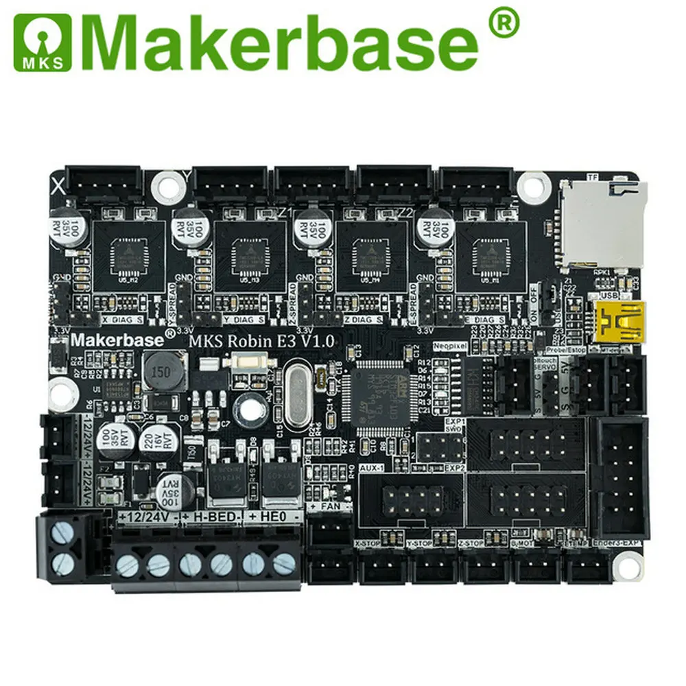 Makerbase MKS Robin E3 E3D 32 битная плата управления детали для 3D принтера с tmc2209 Uart драйвер
