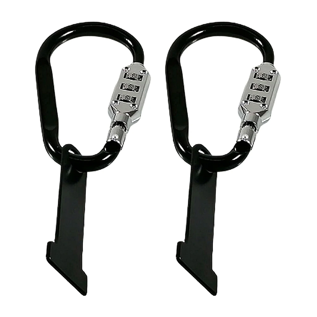 

2pcs Motorcycle Motorbikes Anti-theft Helmet Lock Combination Code Lock with T-Bar Helmet Lock Fastener Fits 1.5' Handle Bars