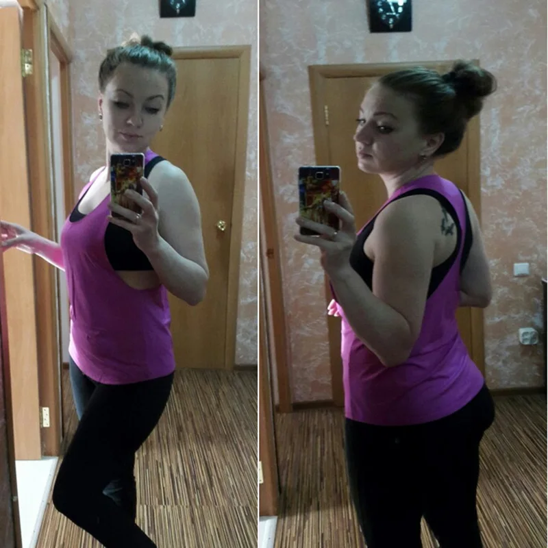 

Yoga Shirt Women Sexy Backless Fitness Gym Shirt Quick Dry Loose Sports Tank TopsSleeveless Yoga Vest Running Training T Shirt