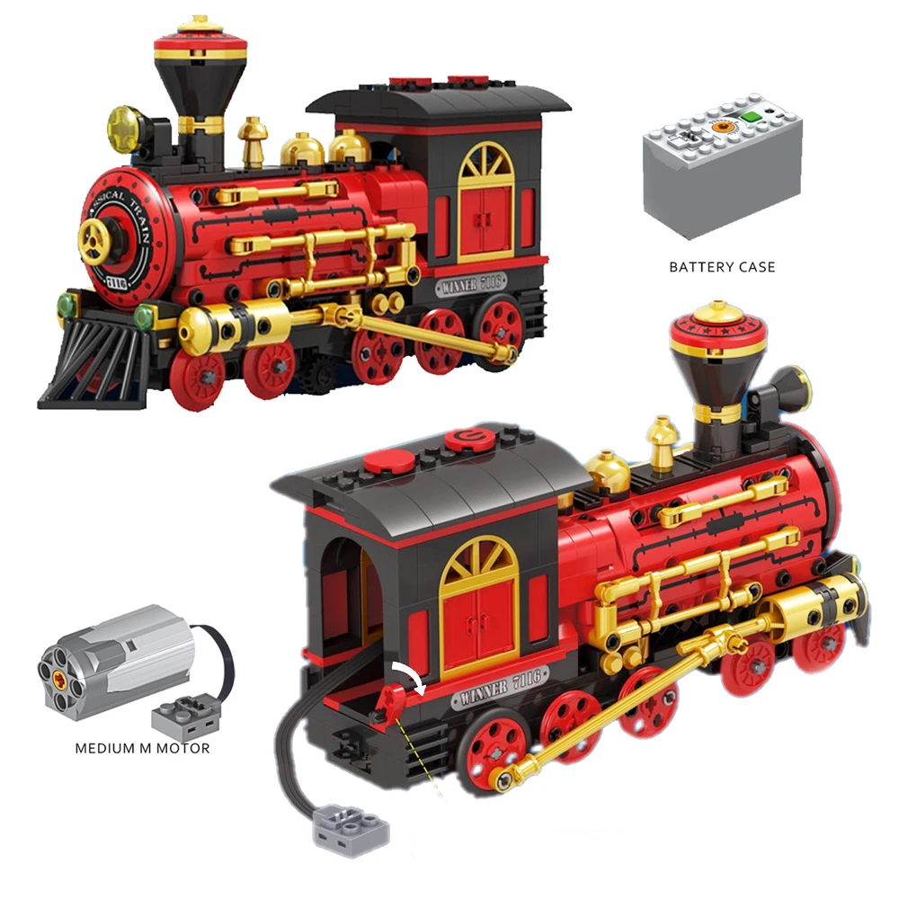 Совместимый Technic электрический Diy двигатель Британский город игрушечный поезд комплекты двигателей модель строительные блоки кирпичи мощный функциональный набор