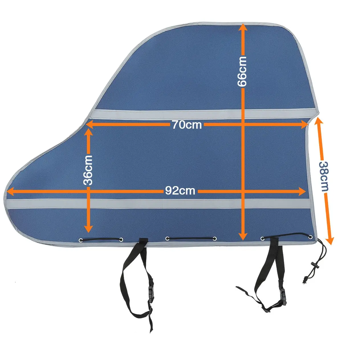 

95x61x15cm Blue Universal Caravan Towing Hitch Cover 420D Waterproof RV Trailer Anti Snow Dustproof Protector with Reflect Strip