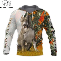 customized your name pitbull dog hunting 3d printed unisex deluxe hoodie casual sweatshirt zip jacket sudadera hombre dw0357