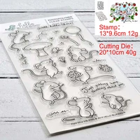 2020 new mouse party metal cutting dies and stamps for diy scrapbooking photo album decorative embossing diy paper cards