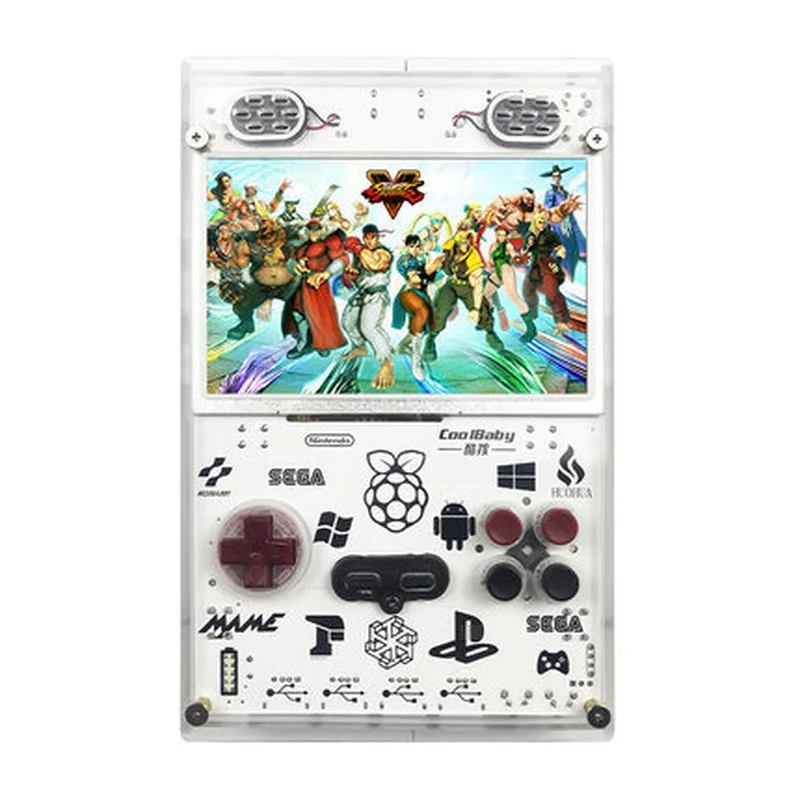 Online Retro Spielkonsolen HD Ausgang 5,0 Zoll Screen Raspberry Pi Handheld-Spiel-Spieler Gebaut-in Über 10000 Spiele Retro Spiel Konsole