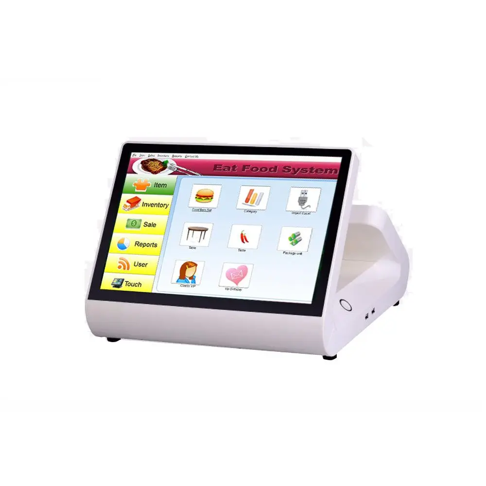 EPOS cash register high quality desktop 12 inch capacitive touch screen pos terminal hardware with VFD point of sale | Компьютеры и