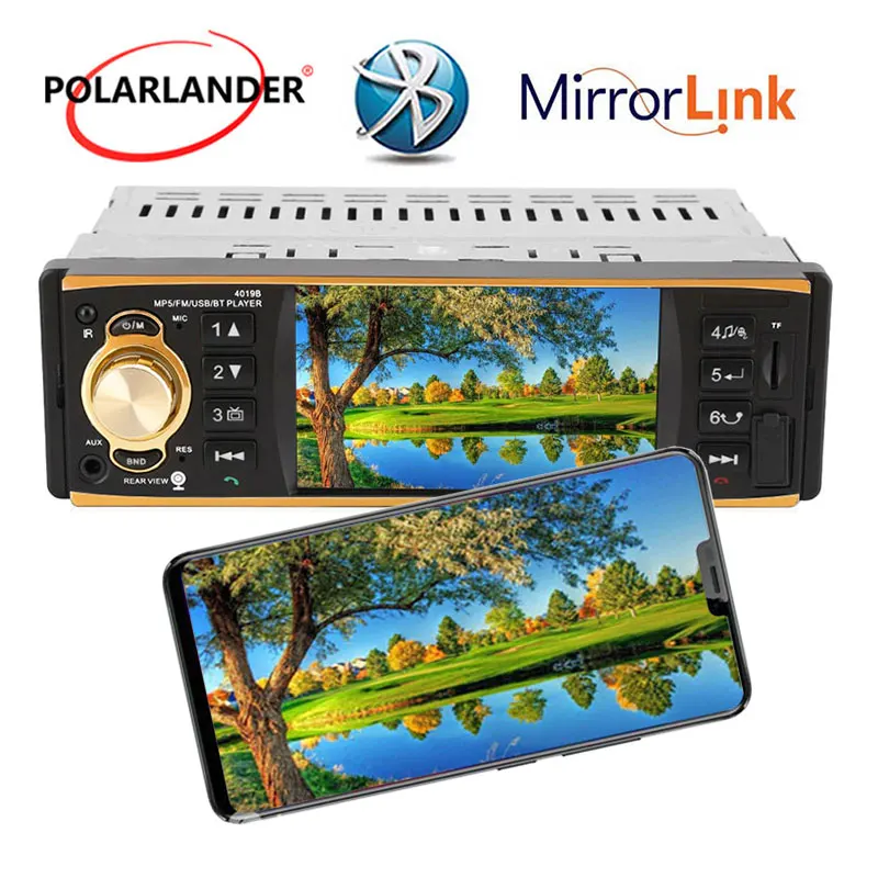 Автомагнитола 1 Din MP5 плеер 4 дюйма Bluetooth стерео для Android HD MirrorLink Авторадио