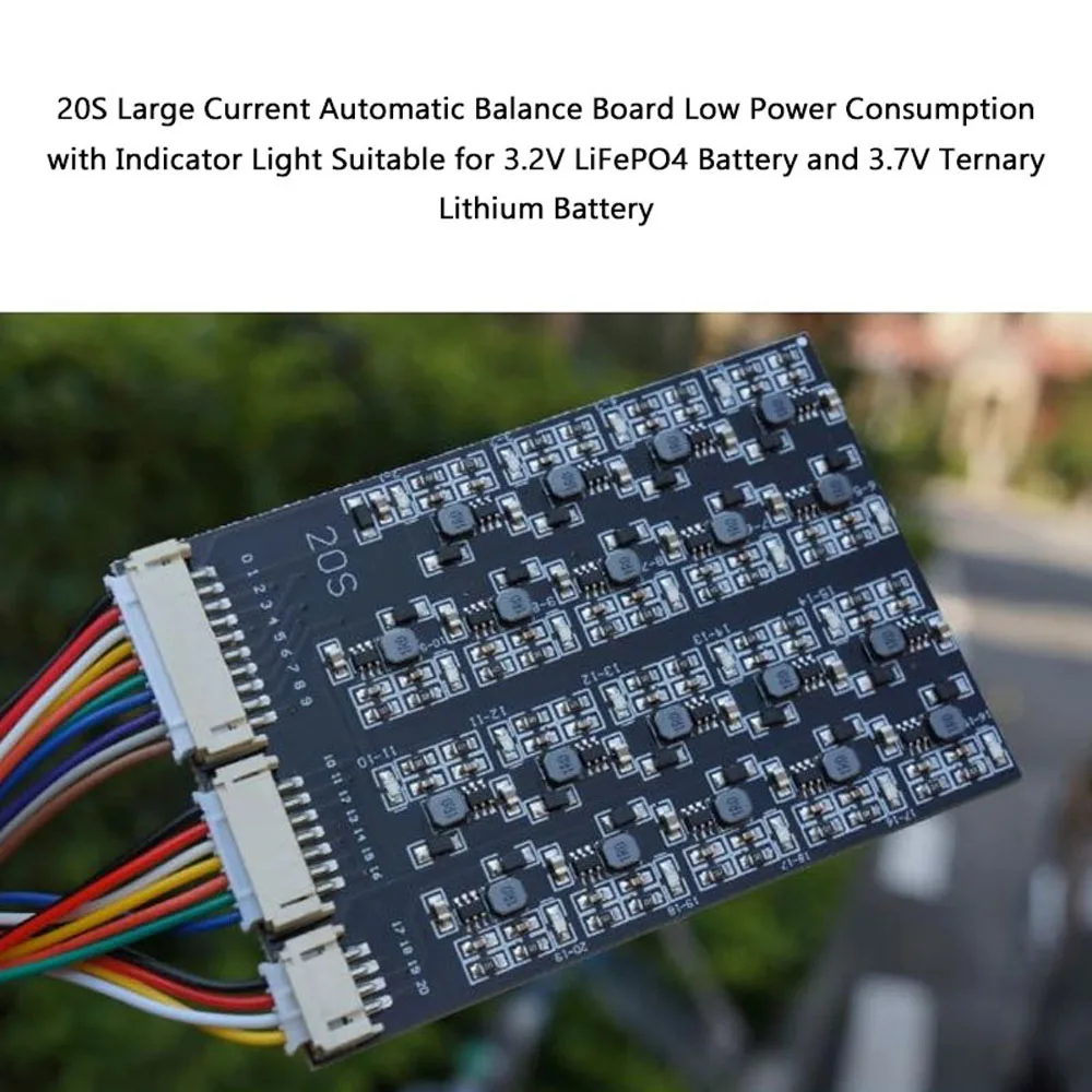 

20S Large Current Automatic Balance Board Low Power Consumption for 3.7V Ternary Lithium Battery and 3.2V LiFePO4 Battery