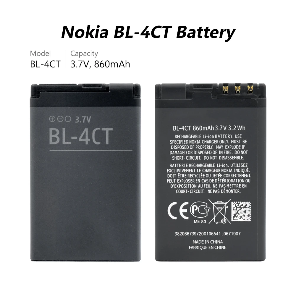 2019 новый 100% Оригинальный аккумулятор для nokia 5310 2720a 3720 6600f 7310c 6700s 7230x3 сменный
