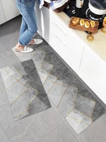 nordic style kitchen leather non slip oilproof floor mat bathroom strip waterproof carpet custom door mat home textile rug