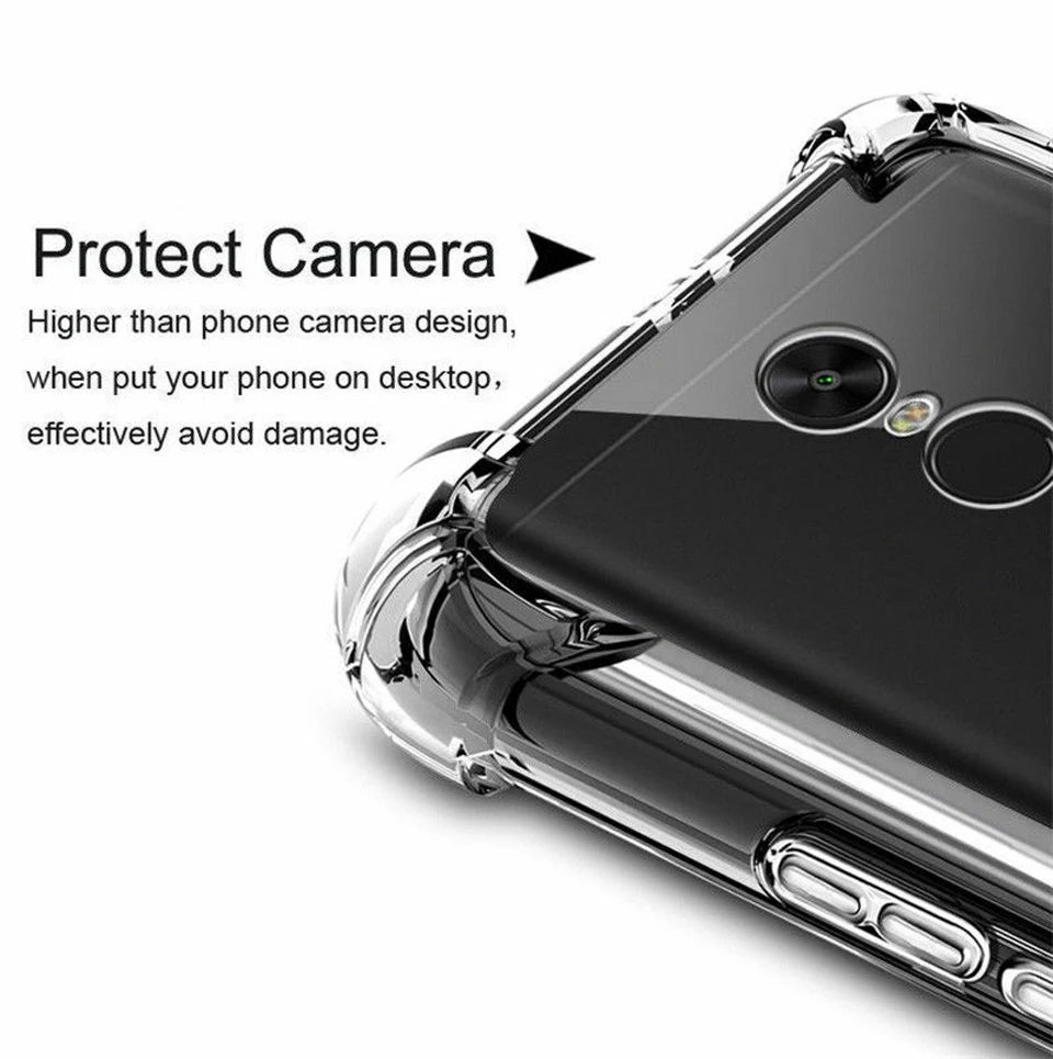 Ultrathin Shockproof Soft TPU Silicone Clear Cases Phone Transparent Cover Skin Coque Fundas for xiaomi Redmi 5 Plus Note 4 4X | Мобильные