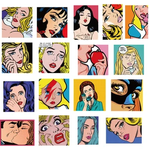 103050100pcs pop art stickers skateboard guitar suitcase laptop bike phone car waterproof joke graffiti sticker decal kid toy free global shipping