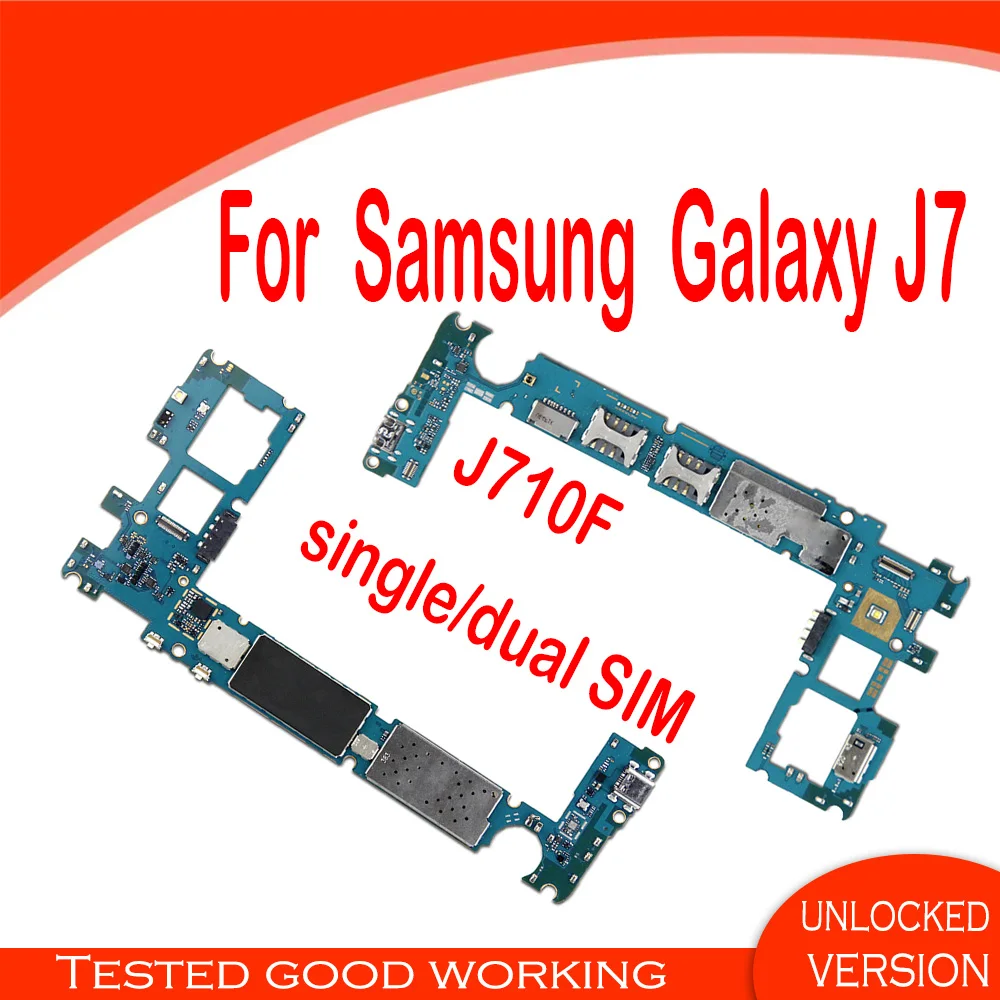 Материнская плата для Samsung Galaxy J7 с одной/двумя SIM-картами разблокированная